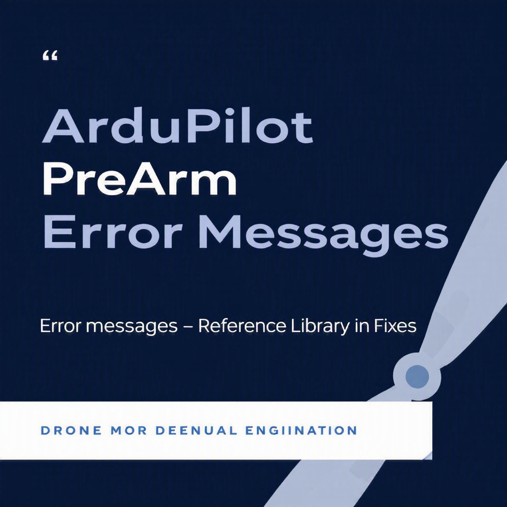ArduPilot PreArm Error Messages — Reference Library and Fixes
